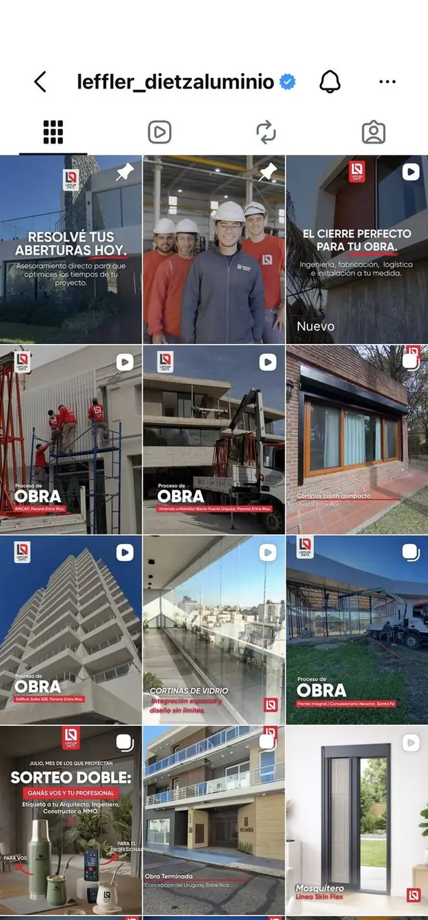 Feed de Instagram de Leffler-Dietz, gestionado por Cartasso