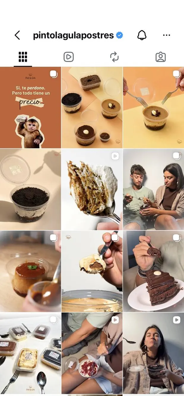 Feed de Instagram de Pintó La Gula, gestionado por Cartasso